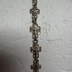 Religious Bracelet 10K Two Tone 