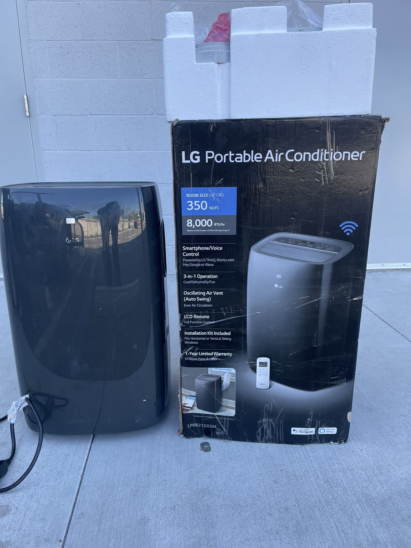 8000 BTU Smart Wi Fi Enabled Portable Air Conditioner