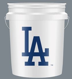 LA Dodgers Back to Back World Series Champions 5 Gallon Pails BPA Free