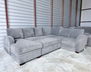 Coddle Sleeper Sectional Sofa with Reversible Chaise and Storage, Gray