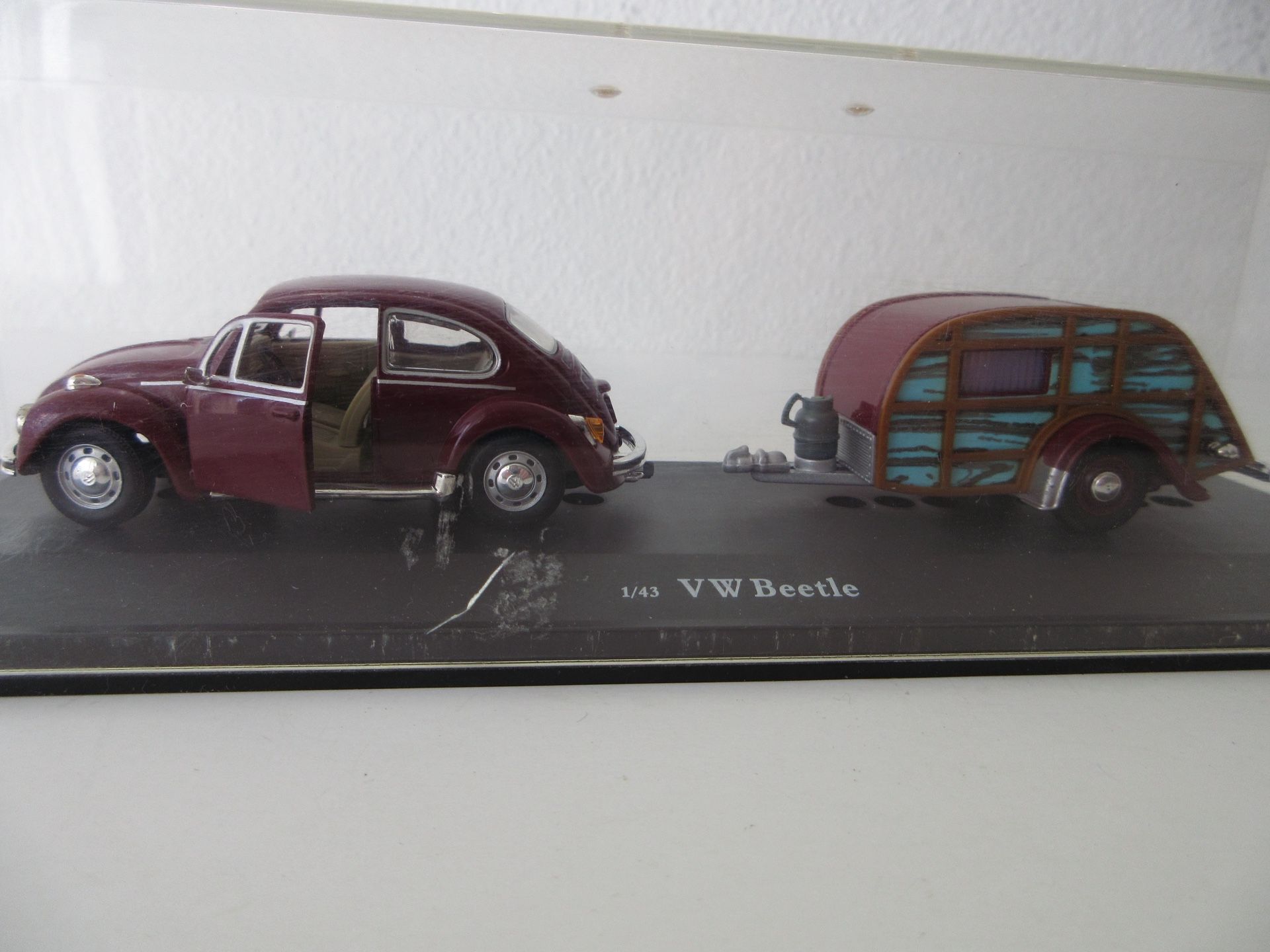 Miniature 1/43 VW Beetle Covered Display