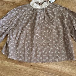 New! Zara Tan Cream Top Medium 