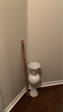Y’all white ceramic vase