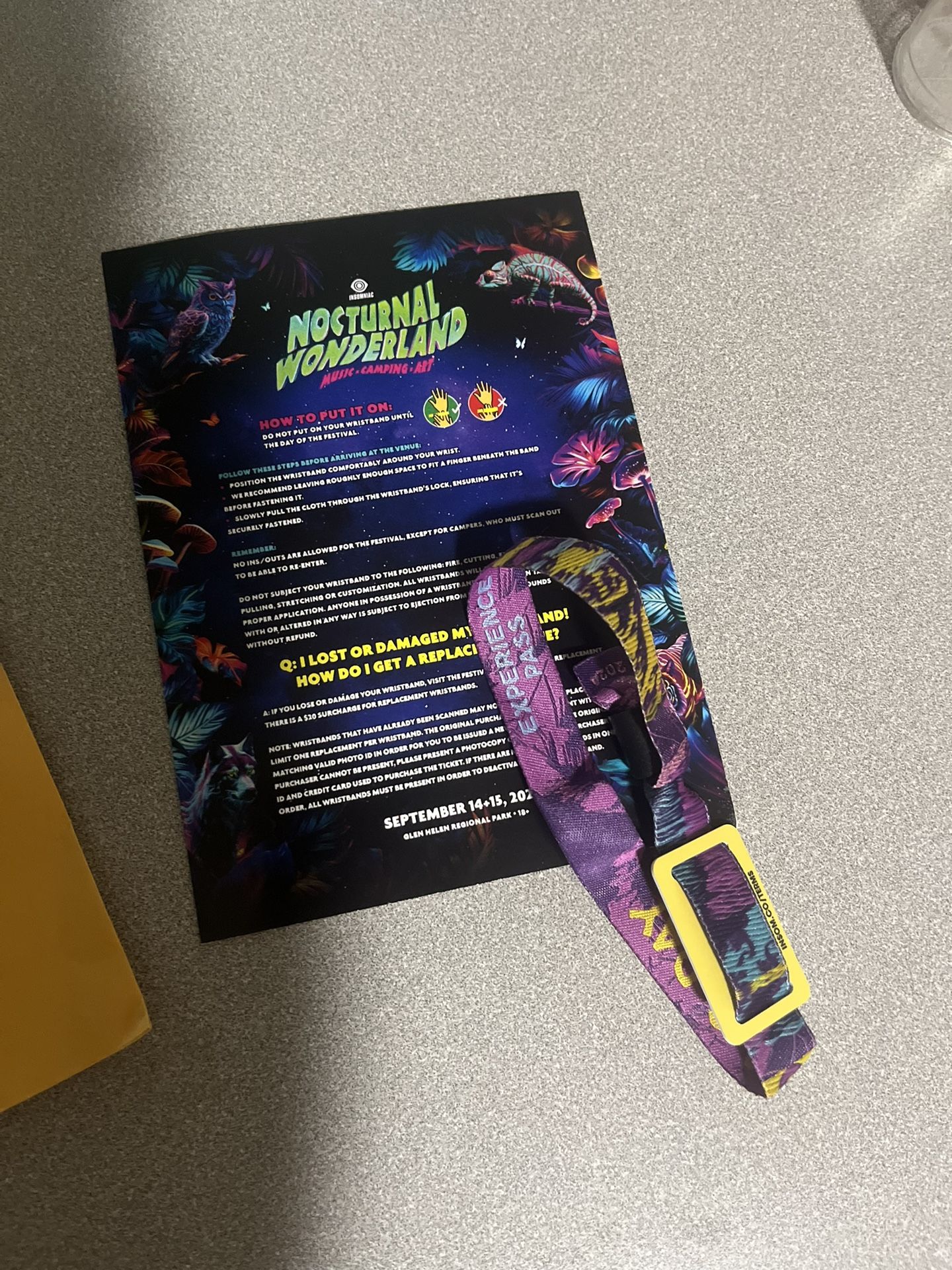 2 Nocturnal Wonderland Wristbands