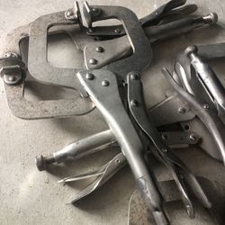 6” Vise Grip Type Clamps Various Condition. $4 per clamp