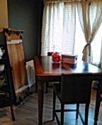 High bistro height dining table