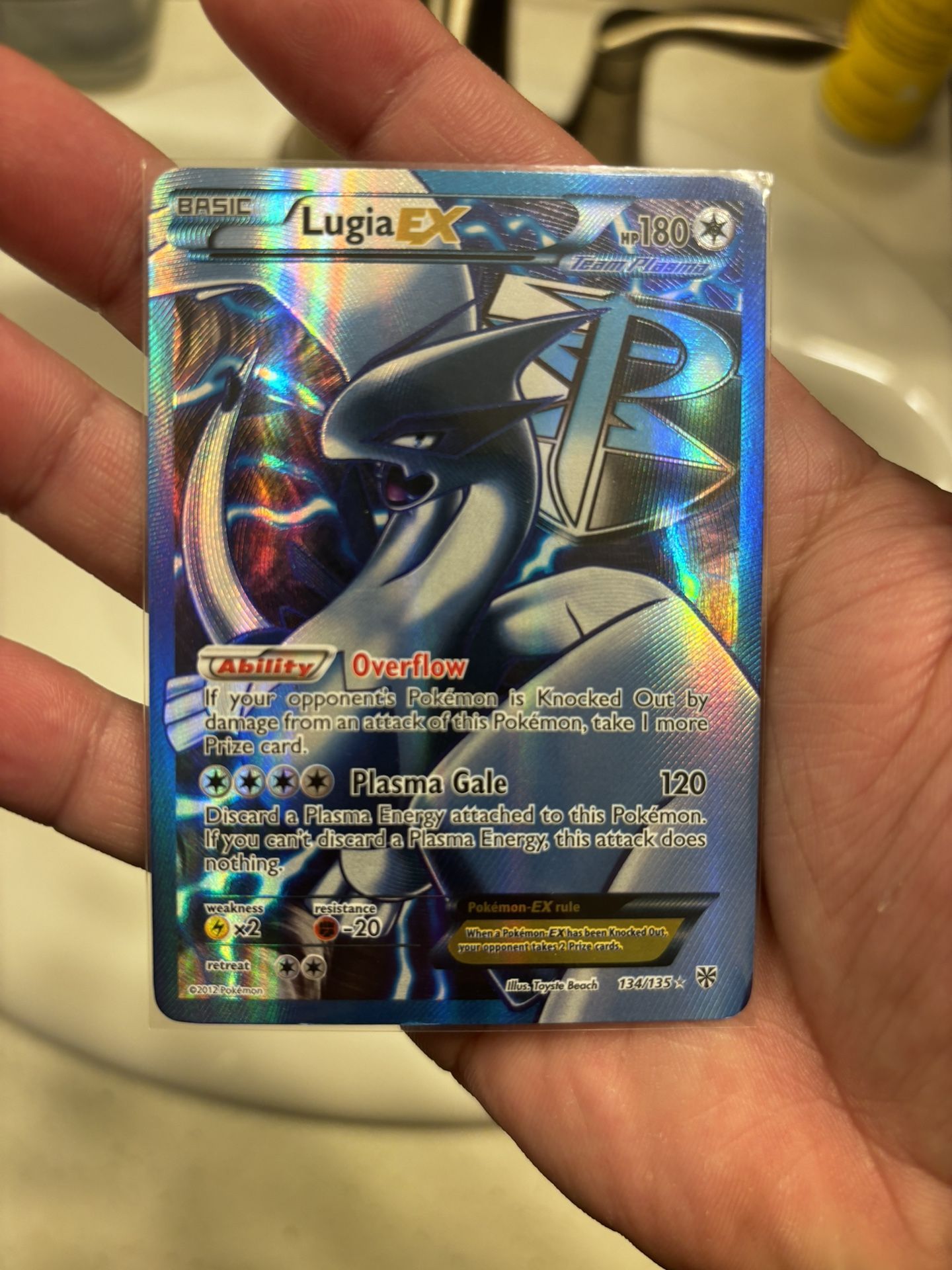 Lugia EX 134/135 Full Art Plasma Storm LP