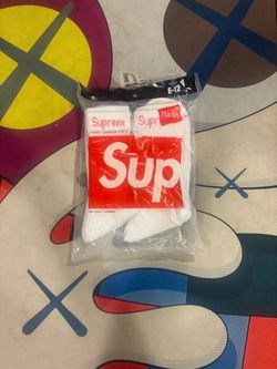 white Supreme Socks