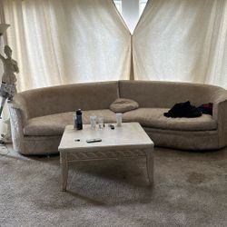 Chandelier sectional, and coffee table