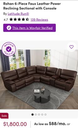 Gorgeous Leather Sectional w Recliners