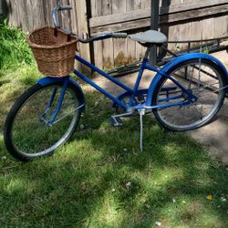 Vintage Blue Cruiser Bike