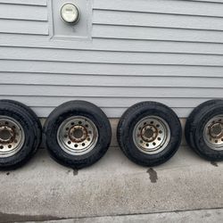 Trailer Wheels & tires 225/75/15 E Rated NEW TIRES