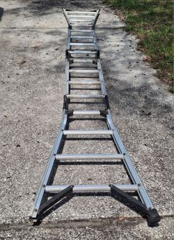 15FT Multi Position Folding Articulating Aluminum Ladder Extension Scaffold