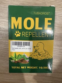 Mole Repellent, Mole & Vole Repellent for Lawns, Peppermint Oil to Repel Mole, Gopher, Vole Repellent for Outdoor Use for Yard, Garden, Patio, 10 Pack