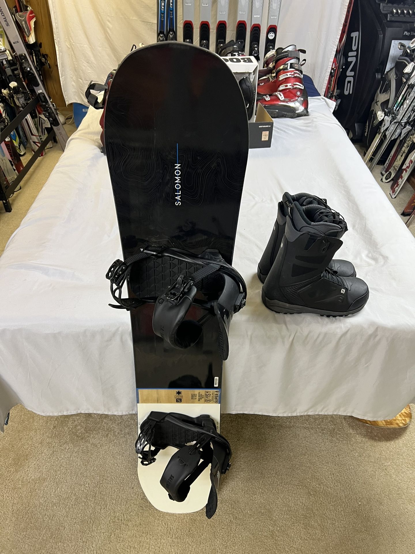 Salomon True Twin Snowboard Package With Boots And Bindings