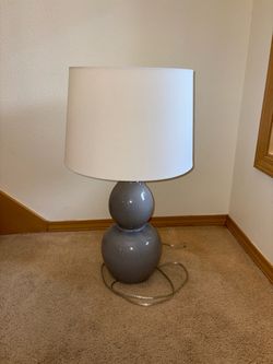 Gray lamp with shade
