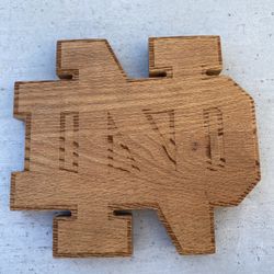 Hand Carved Notre Dame Wood Accent