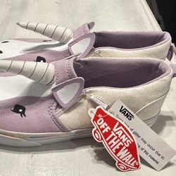 NWT Vans Lavendar Unicorn Slip on 5.5