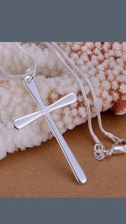 Sterling silver cross necklace