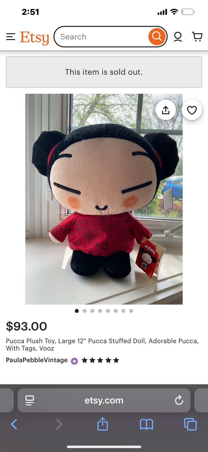 Vintage Pucca Plush New