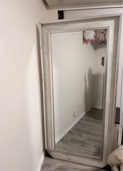 Large Floor Length Mirror Silver Frame