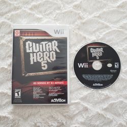 Nintendo Wii Guitar Hero 5, scratch-free