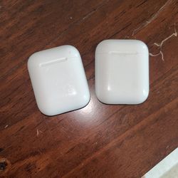 Two Apple AirPods 