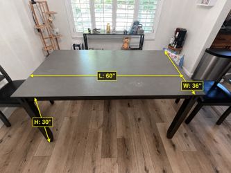 5 Piece Gray Dining Table Set