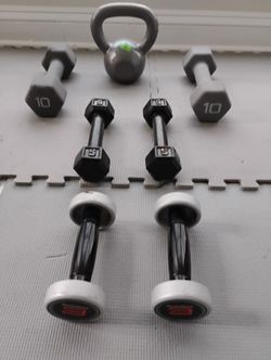 Dumbbells Set and Kettlebell 