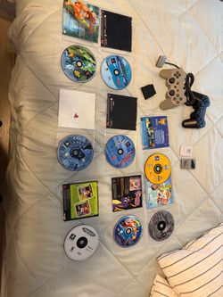 Play station 1 classic games + 2 after market controllers and 2 memory cards