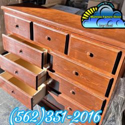 Nine Drawer Brown Pinewood Chest Cajonera Nueva Bonita 