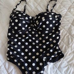 New Catalina Black Polka Dot Swimsuit $5