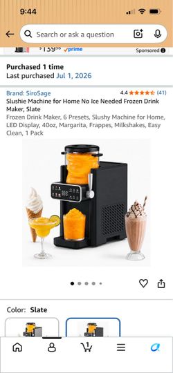SiroSage Slushie Machine Frozen Drink Maker