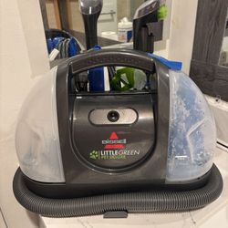 Bissell Little Green Pet Deluxe Portable Carpet Cleaner and Car/Auto Detailer, 3353, Gray/Blue