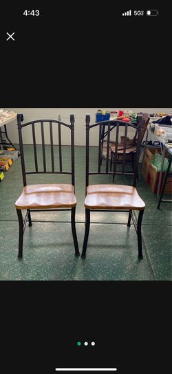 Metal Chair With Wood Seat $20.00 Each