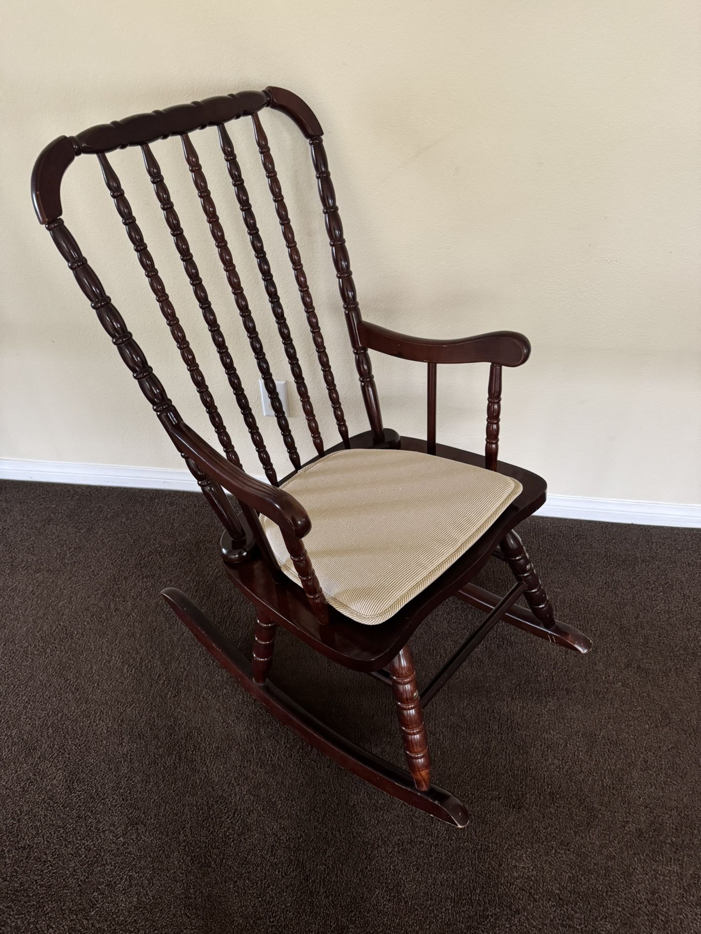 Cherry Wood Rocking Chair