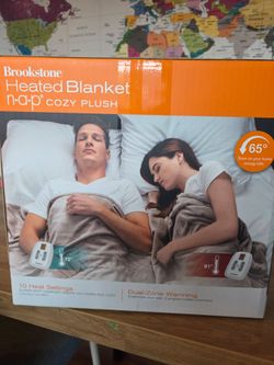 BROOKSTONE HEATED BLANKET, QUEEN