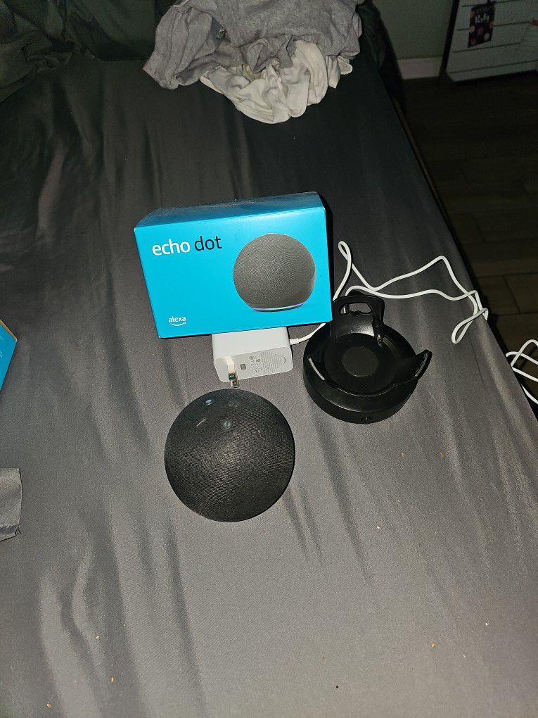Echo Dot With Portable Charger 45$obo