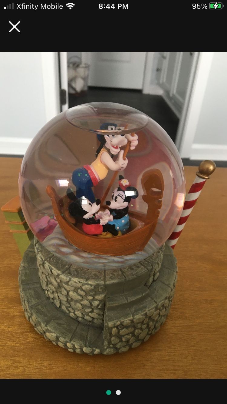 Disney Gondola Snow Globe