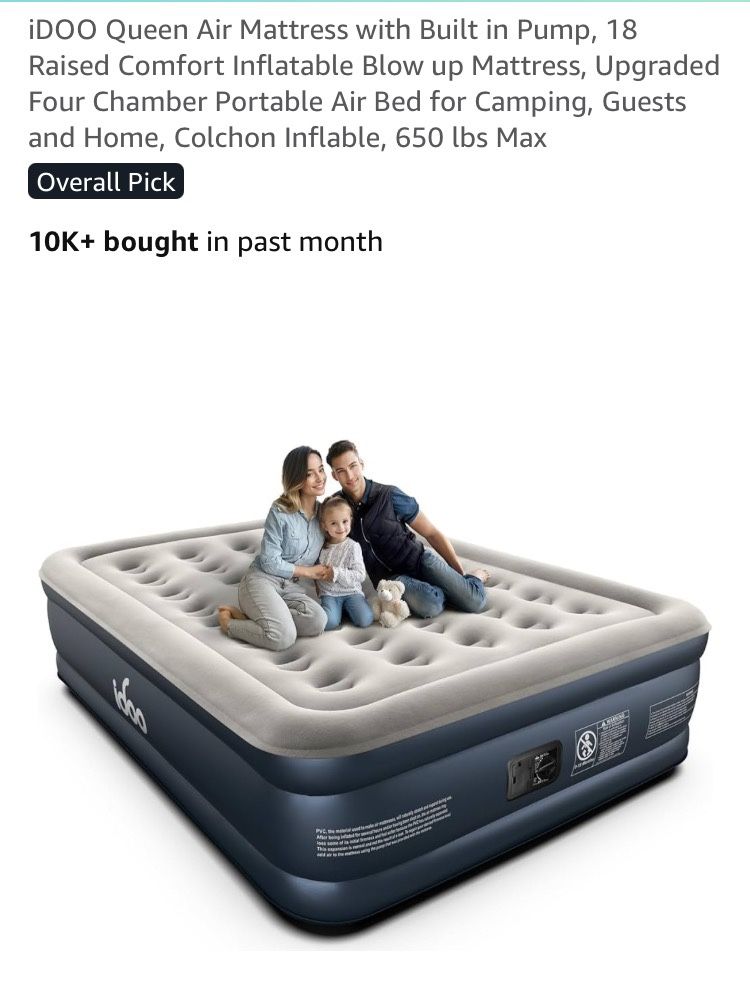 Air Mattress W/ Built In Pump ( Queen)
