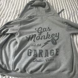 Gas Monkey Grey Zip Up