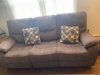 Brown reclining sofa for sale