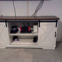 White Rustic TV stand