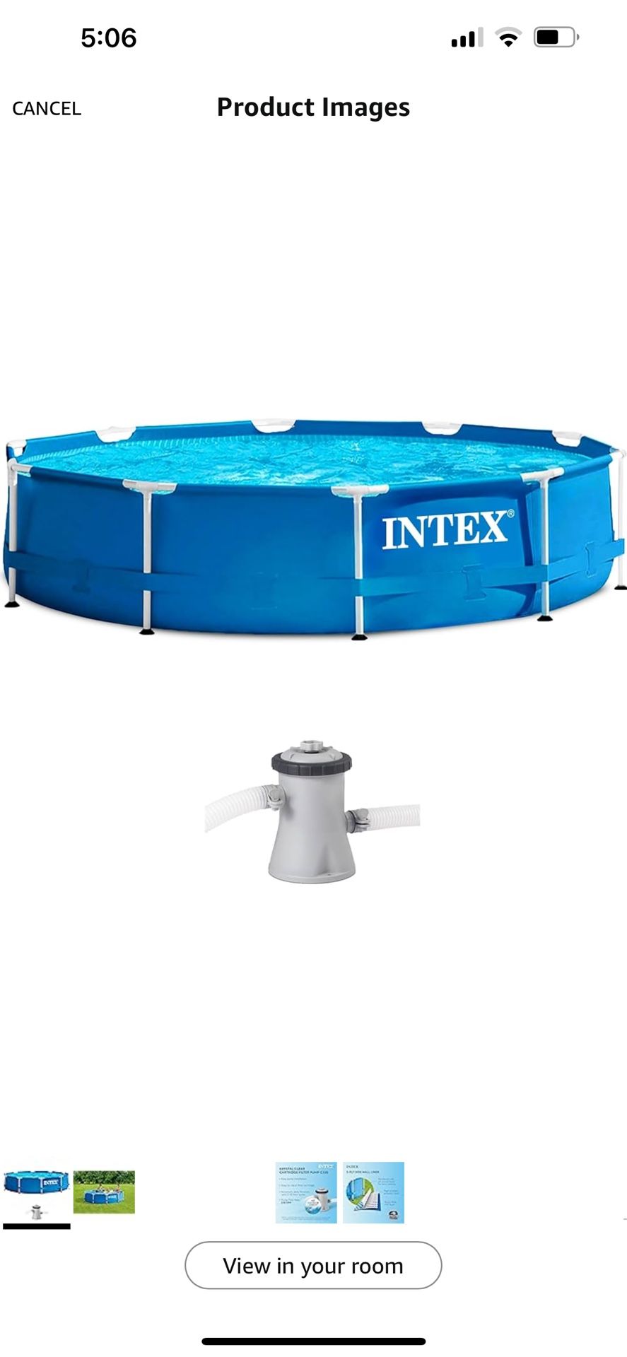 Intex Pool With New Filter 