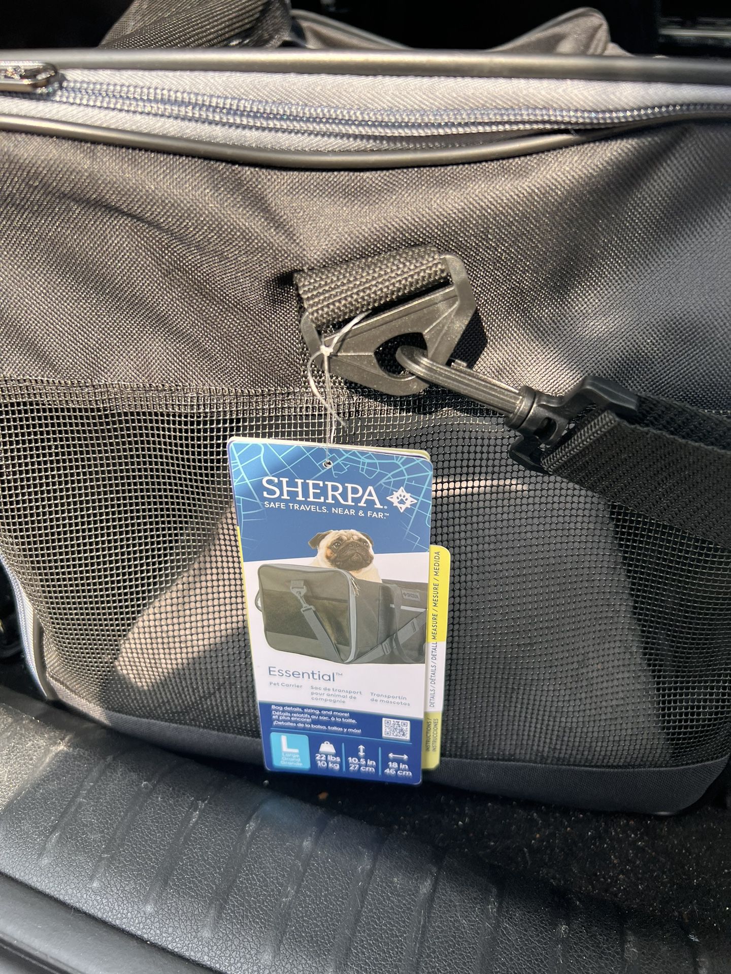 Sherpa Black Original Essential Large Pet Carrier