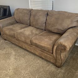 Tan Soft leather couch
