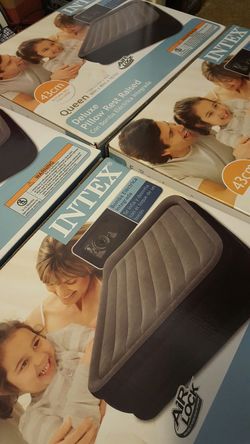 1 Intex Queen High Rise Airbed Mattress with Built-in Pump