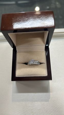 Silver wedding set czs
