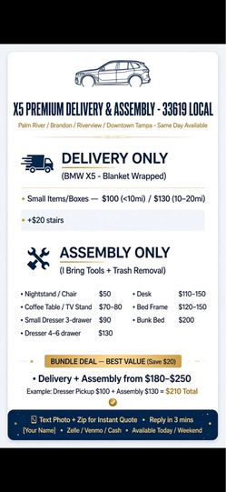 Assembly & delivery
