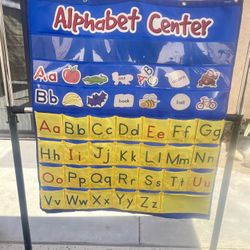 Teacher School Supplies K-1 Alphabet Chart + Rolling Rack